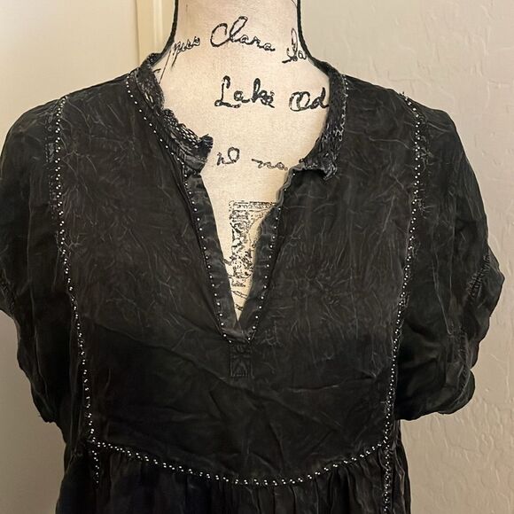 Zadig & Voltaire Rastana Black Distressed Detailed Dress Minimalist Pockets - Picture 8 of 16